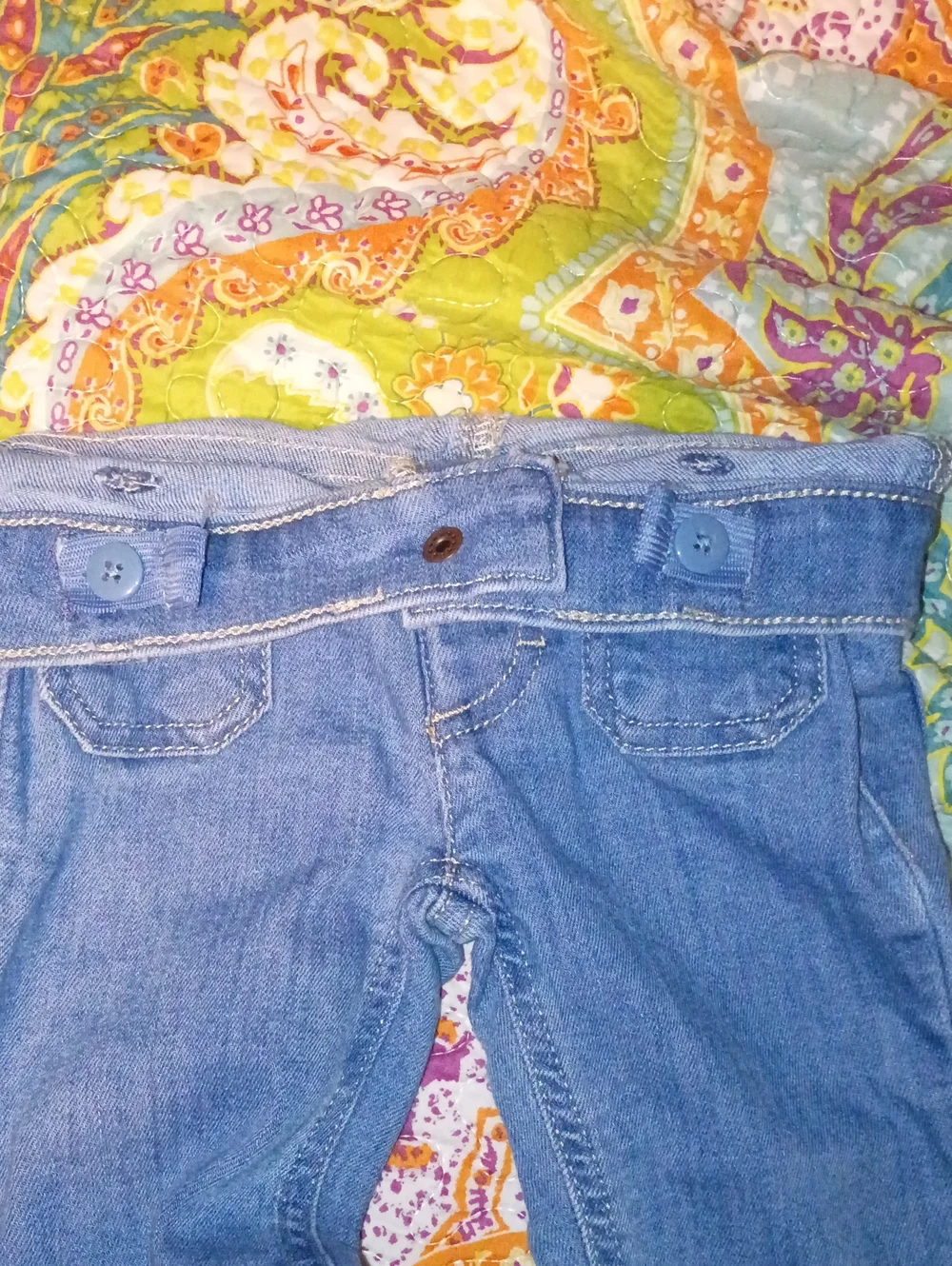 Cat & Jack Girls' Medium Blue Wide Leg Denim Jeans